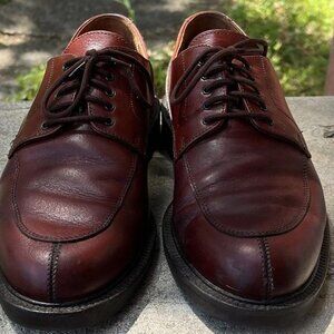 JOHNSTON & MURPHY Made in Italy Brown Leather Cap Toe Dress Shoes 8M